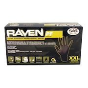 House 66518 Raven Nitrile Large Black Powder-Free Gloves HO2747